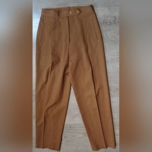 Shop 80s Vintage Quiet Luxury High Waisted Wool Tapered BRONZE Dress Pants